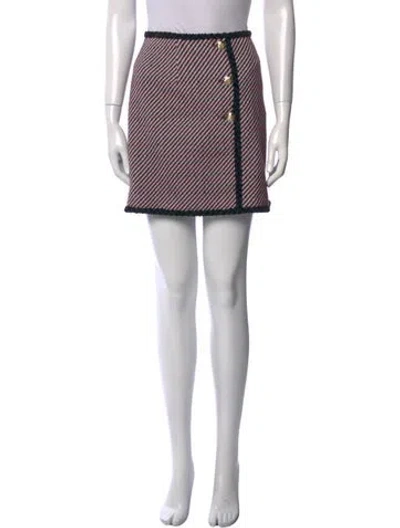 Pre-owned Cinq À Sept Striped Mini Skirt W/ Tags In Multi