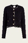 Cinq À Sept Cinq A Sept Structured Benoite Cardigan In Black