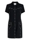 Cinq À Sept Stud-embellished Mini Dress In Black