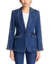 Cinq À Sept Cinq A Sept Studded Denim Milly Blazer In Oceane