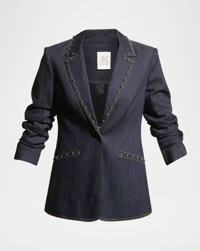 Cinq À Sept Studded Khloe Blazer In Blue