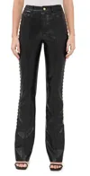 Cinq À Sept Studded Shailene Pants Black/gold In Black