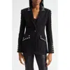Cinq À Sept Cinq A Sept Studded Suede Milly Jacket In Black