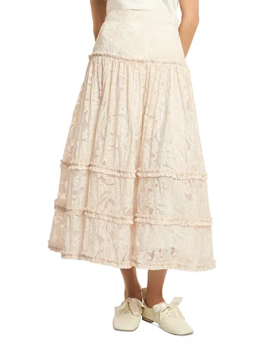 Cinq À Sept Cinq A Sept Suki Drop Waist Skirt In White