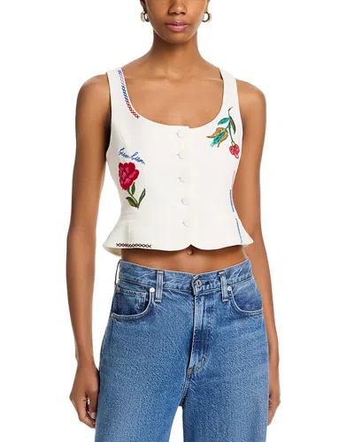 Cinq À Sept Cinq A Sept Summer Love Rowena Top In Ivory Multi
