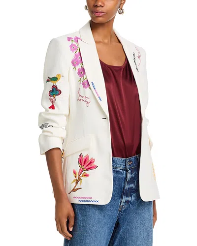 Cinq À Sept Cinq A Sept Summer Love Scrunched Cheyenne Blazer In Ivory Multi