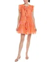 Cinq À Sept Summer Waves Letitia Silk-blend Mini Dress