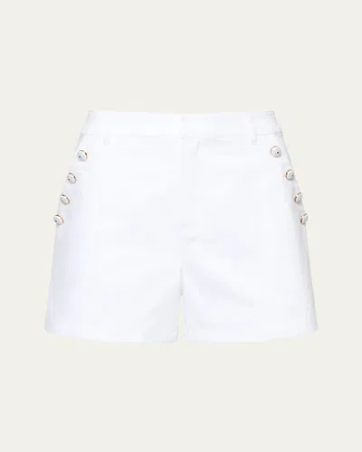 Cinq À Sept Susie Denim Sailor Shorts In White