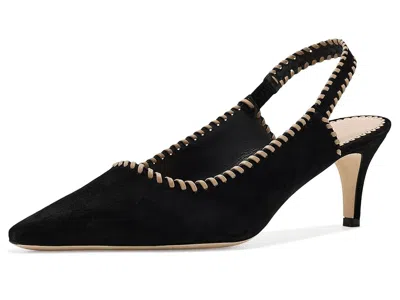 Cinq À Sept Sylvie Suede Slingback Pumps High Heels Black/brown Sugar: 7 M