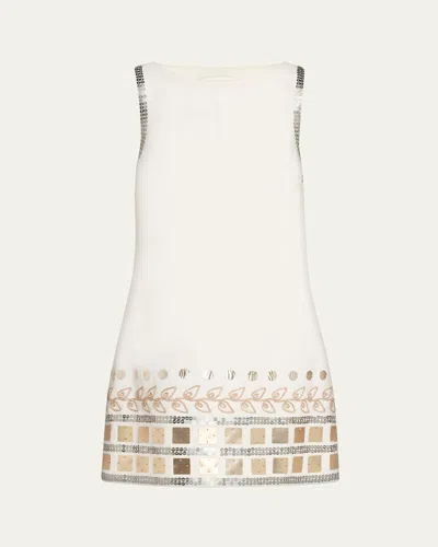 Cinq À Sept Tabitha Embellished Mini Dress In White
