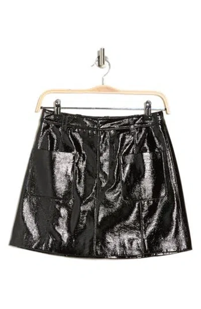 Cinq À Sept Tade Faux Leather Miniskirt In Black