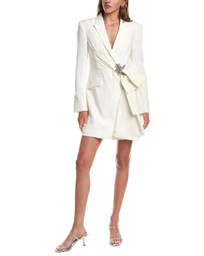 Cinq À Sept Taffeta Bow Cheyenne Blazer Dress In White