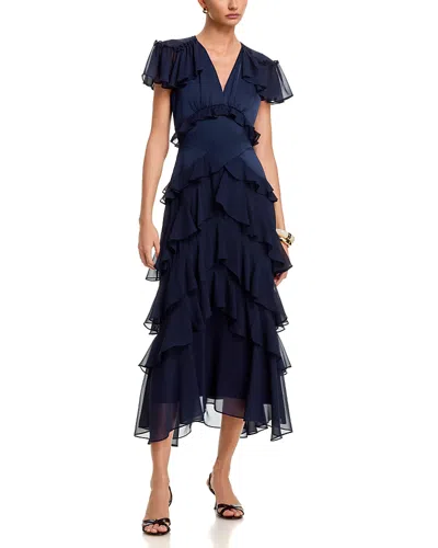 Cinq À Sept Cinq A Sept Tatum Tiered Dress In Blue