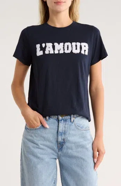 Cinq À Sept Terry L'amour Shrunken T-shirt In Blue