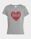 Cinq À Sept The Heatset Amour Heart Tee In Gray
