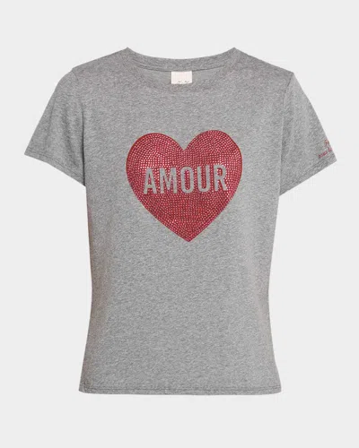 Cinq À Sept The Heatset Amour Heart Tee In Gray