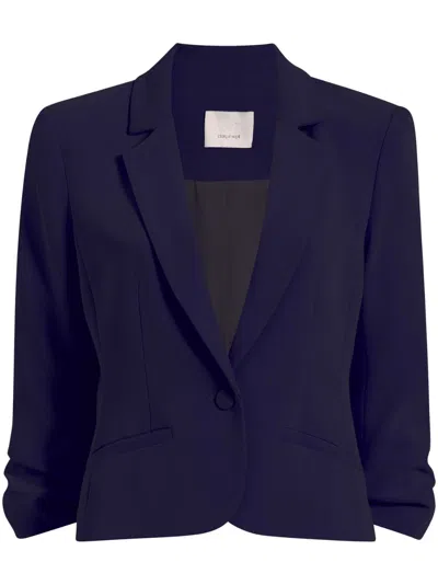 Cinq À Sept Three-quarter Length Sleeved Blazer In Blue