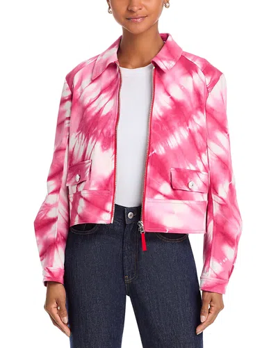 Cinq À Sept Cinq A Sept Tie Dye Denim Harriet Jacket In Pink