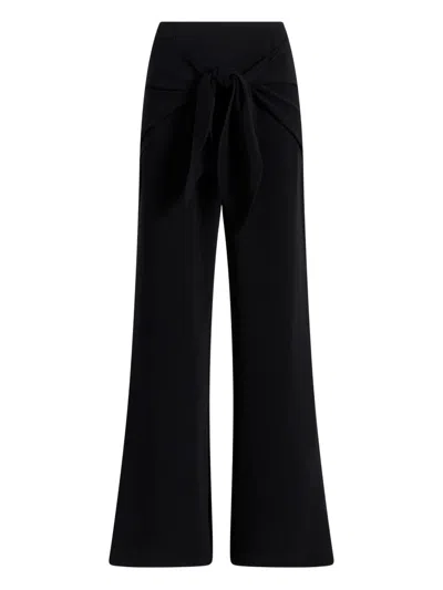 Cinq À Sept Tie-front Trousers In Black