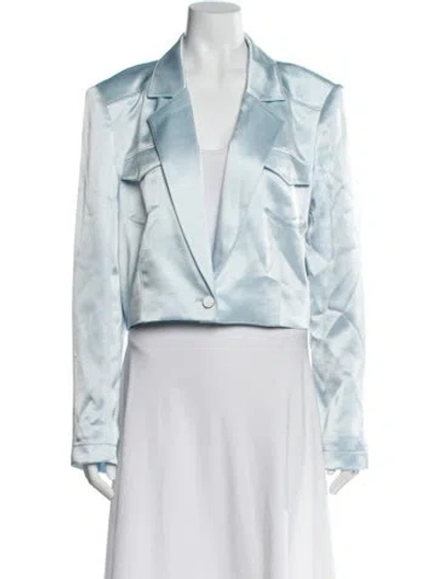 Pre-owned Cinq À Sept Tie-dye Print Blazer In White