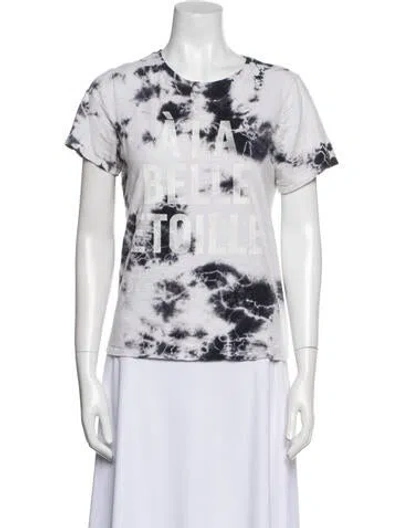 Pre-owned Cinq À Sept Tie-dye Print Crew Neck T-shirt In Multi