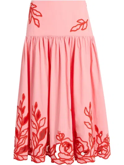 Cinq À Sept Tilda Midi Skirt In Pink