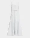 Cinq À Sept Tina Gingham Denim Midi Dress