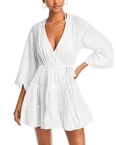 Cinq À Sept Cinq A Sept Torey Mini Dress Swim Cover Up In White