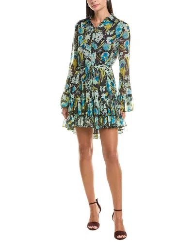 Cinq À Sept Tossed Floral Lyla Dress In Metallic