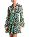 Cinq À Sept Cinq A Sept Tossed Floral Lyra Dress In Obsidian Multi