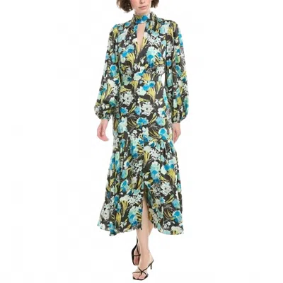 Cinq À Sept Tossed Floral Molly Dress In Obsidian Multi