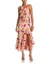 Cinq À Sept Cinq A Sept Tossed Floral Olivia Dress In Mauve Orchid Multi