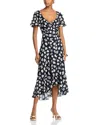 Cinq À Sept Isha Tossed Poppies Floral Print Midi Dress In Multi