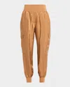 Cinq À Sept Tous Les Jours Giles Satin Jogger Pants In Cocoa