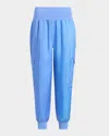 Cinq À Sept Tous Les Jours Giles Satin Jogger Pants In Blue