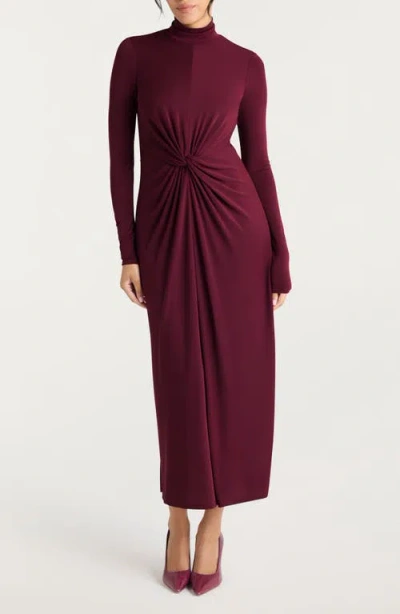 CINQ À SEPT CINQ À SEPT TOVIANNA KNOT FRONT LONG SLEEVE DRESS