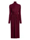 Cinq À Sept Cinq A Sept Tovianna Mock Neck Dress In Burgundy