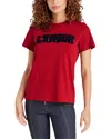 Cinq À Sept Toweled Lamour Shrunken T-shirt In Red