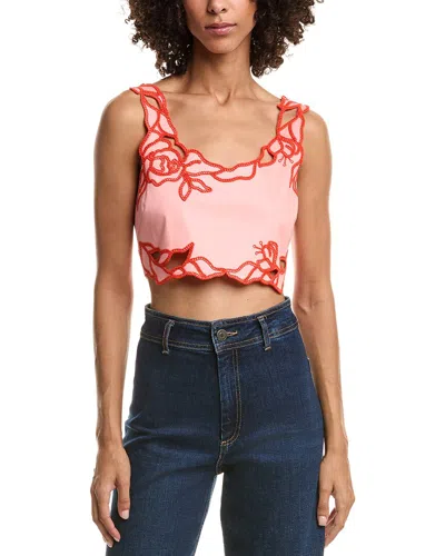 Cinq À Sept Trailing Peonies Bonita Top In Multi