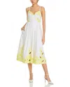 Cinq À Sept Cinq A Sept Trailing Peonies Maude Dress In White/golden Glow