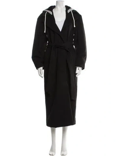Pre-owned Cinq À Sept Trench Coat In Black