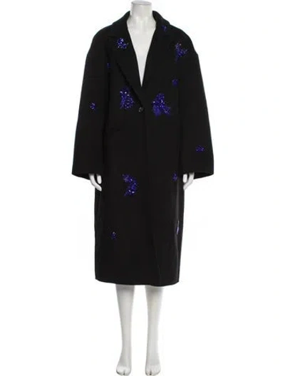 Pre-owned Cinq À Sept Trench Coat In Black