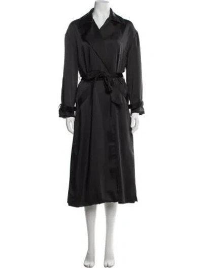 Pre-owned Cinq À Sept Trench Coat In Black