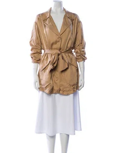 Pre-owned Cinq À Sept Trench Coat In Brown