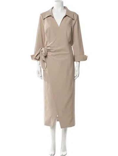 Pre-owned Cinq À Sept Trench Coat In Neutral