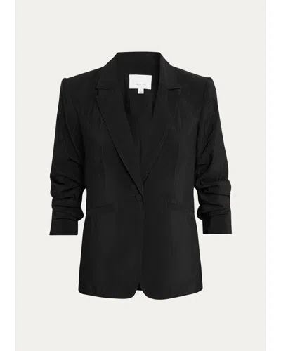 Cinq À Sept Tumbled Woven Khloe Blazer In Black