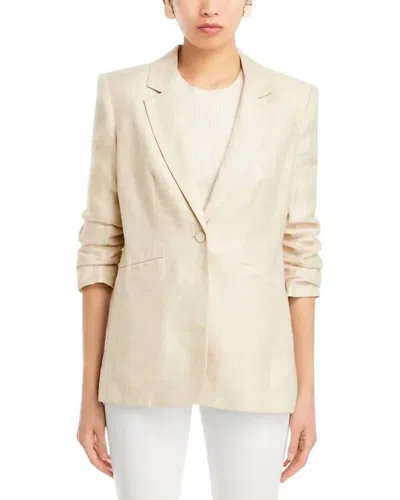 Cinq À Sept Tumbled Woven Khloe Blazer In Khaki In Green