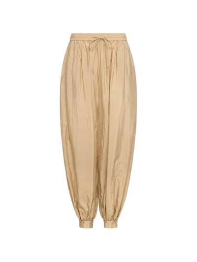 Cinq À Sept Tumbled Woven Trousers In Nude
