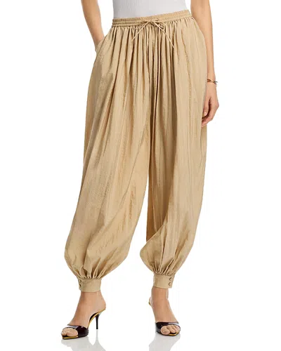 Cinq À Sept Cinq A Sept Tumbled Woven Verne Pants In Brown