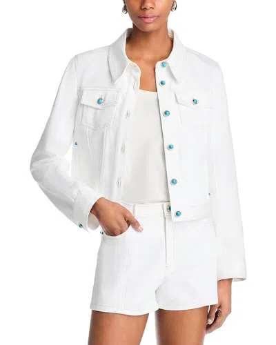 Cinq À Sept Cinq A Sept Turquoise Embellished Romie Jacket In White